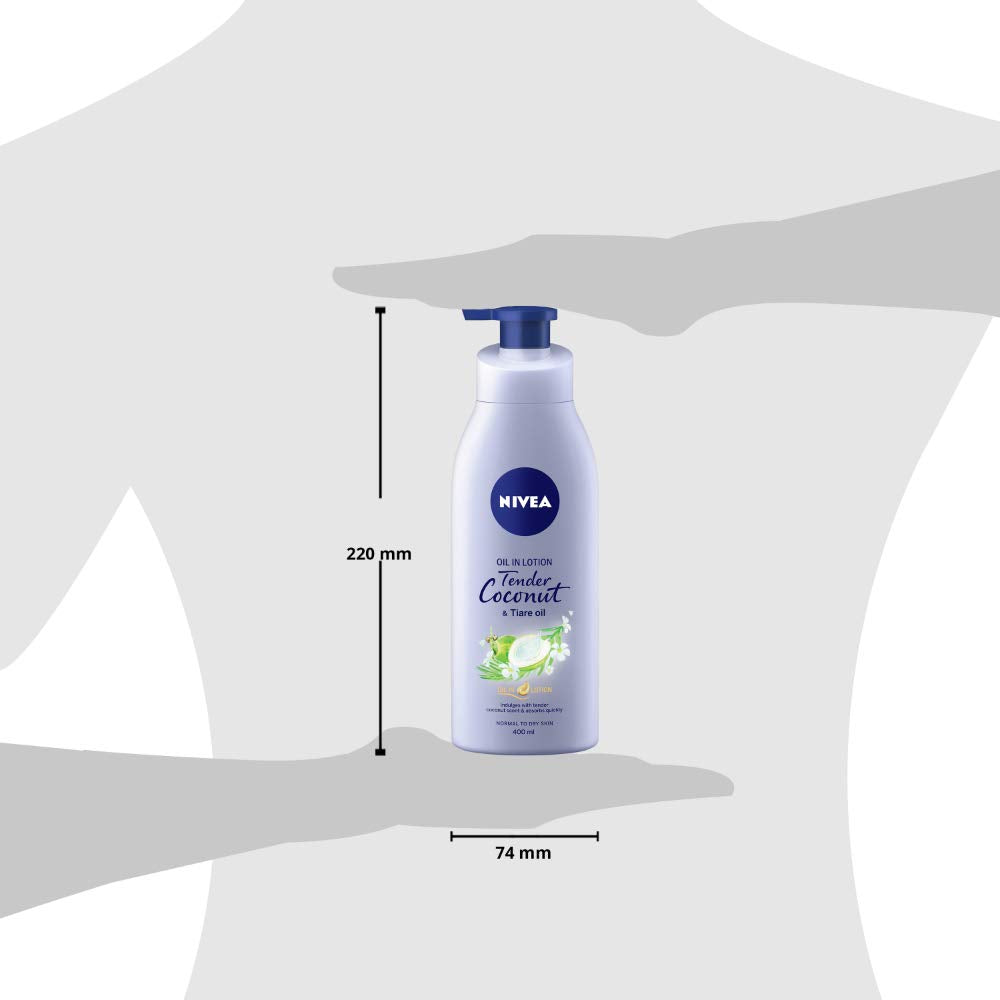 Nivea Oil-In-Lotion Tender Coconut and Tiare Oil Body Lotion for Normal Skin (400 ml)