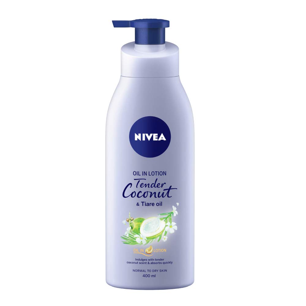 Nivea Oil-In-Lotion Tender Coconut and Tiare Oil Body Lotion for Normal Skin (400 ml)