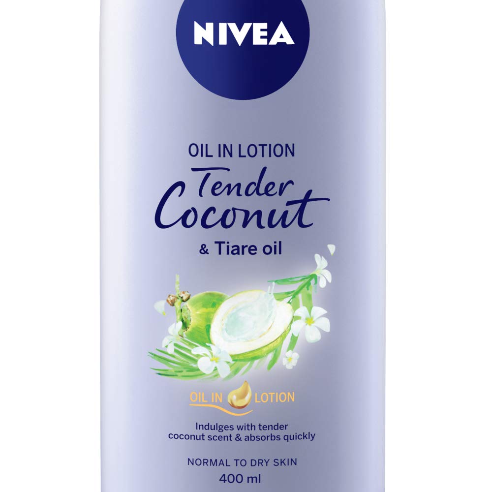 Nivea Oil-In-Lotion Tender Coconut and Tiare Oil Body Lotion for Normal Skin (400 ml)