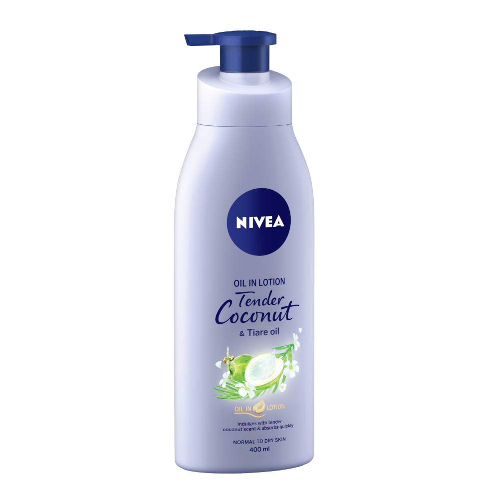Nivea Oil-In-Lotion Tender Coconut and Tiare Oil Body Lotion for Normal Skin (400 ml)