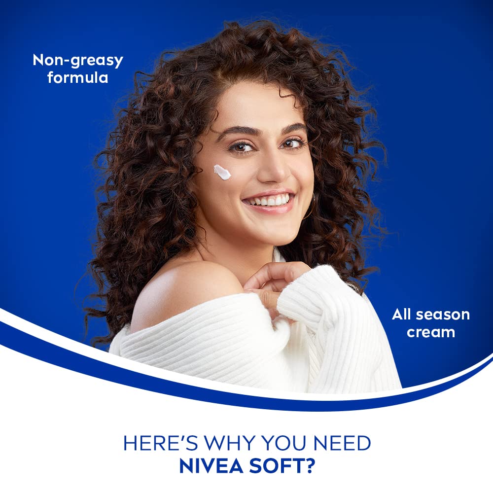 NIVEA Soft, Light Moisturising Cream, Chilled Mint, 200ml