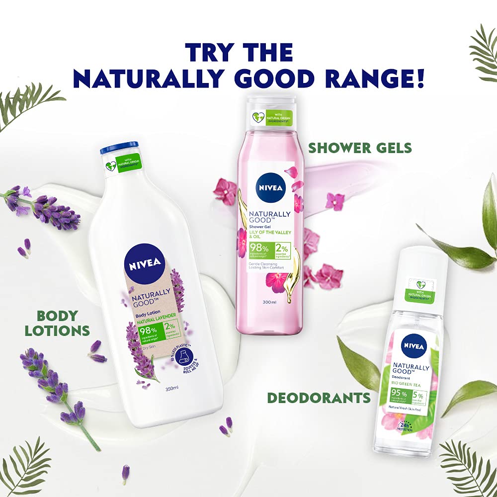 Nivea Naturally Good, Natural Avocado Body Lotion, For Normal to Dry Skin, No Parabens, 98% Natural Origin Ingredients, 200 ml