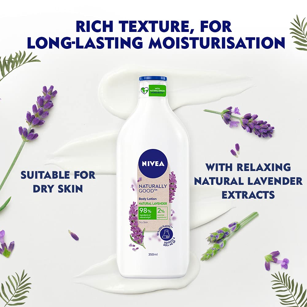 Nivea Naturally Good, Natural Lavender Body Lotion, 200 ml